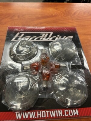 HardDrive - 161033 - Smoked Turn Signal Lens Kit, Flat | eBay