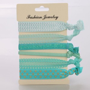6pcs Pack Colorful No Crease Hair Ties Ponytail Bracelets Hairband