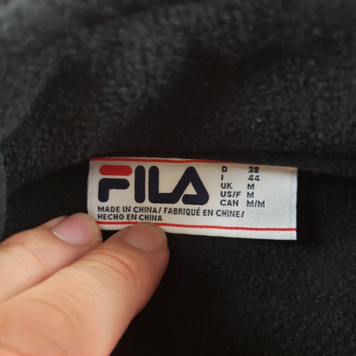 Fila Pullover Damen Medium schwarz weiß Outdoor Fleece durchgehender Reißverschluss Damen M - Bild 4 von 9