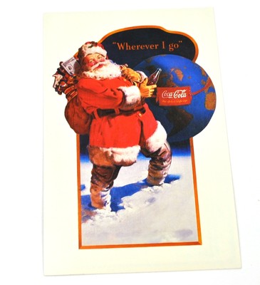 Coca-Cola Coke USA Postkarte Weihnachtskarte Weihnachtspostkarten Santa 1943