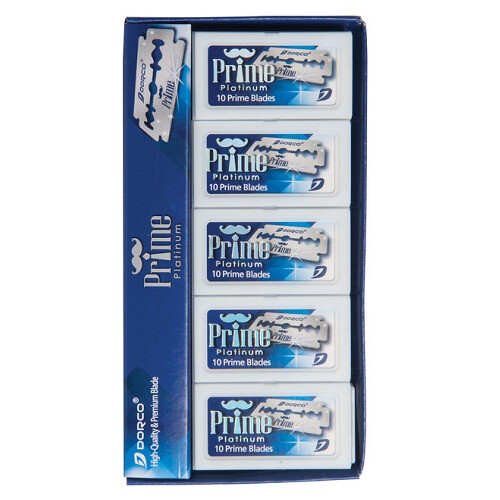 Dorco Prime Platinum Double Edge Razor Blades | STP301 | 200 Blades