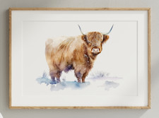 Cow Wall Art Print, Highland Cow Wall Art Decor, Farmhouse Home Decor 108