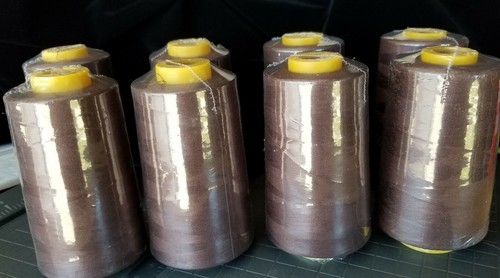 8 Spools Serger Thread Brown T27 S/2 6000 Yds Each Overlock Sewing Machine Cone - Picture 2 of 3