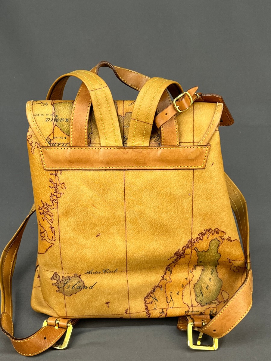 Authentic Alviero Martini 1st Classe World Geo Map Backpack  display picture 2