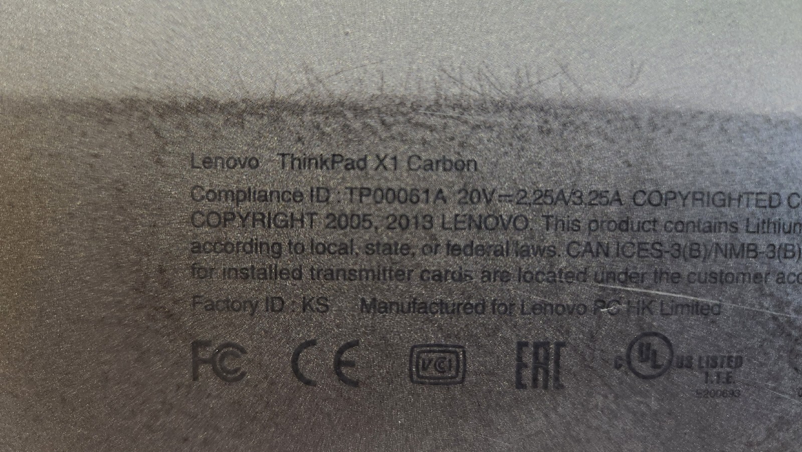 LENOVO THINKPAD X1 CARBON | 8GB RAM | i7-4600U 2.10GHz | 14" | NO OS, AS IS - Picture 9 of 10