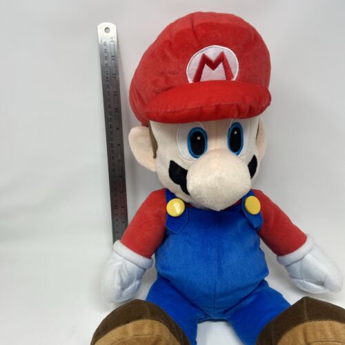 Super Mario Bros Mario Jumbo Plush 22” Large Stuffed Toy Nintendo 2015 - Imagen 2 de 24