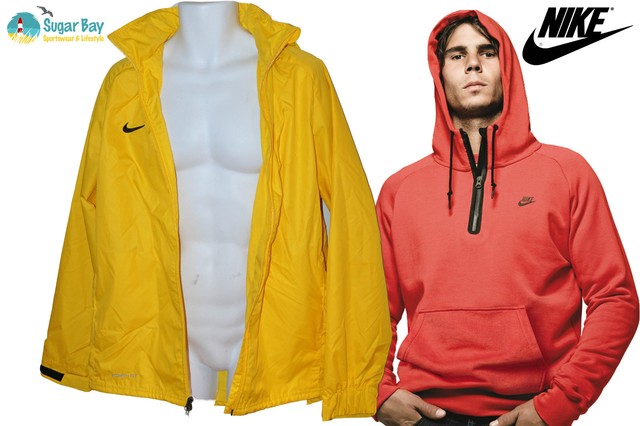 Nike Storm Fit Rain Jackets Packable With Retractable Hood Yellow M for sale online | eBay