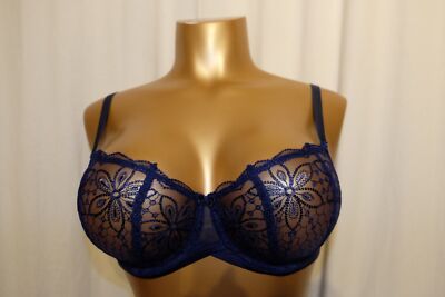 PANACHE Bügel Balkonett BH ALEXANDRA balconnet bra 10091 indigo blau NEU