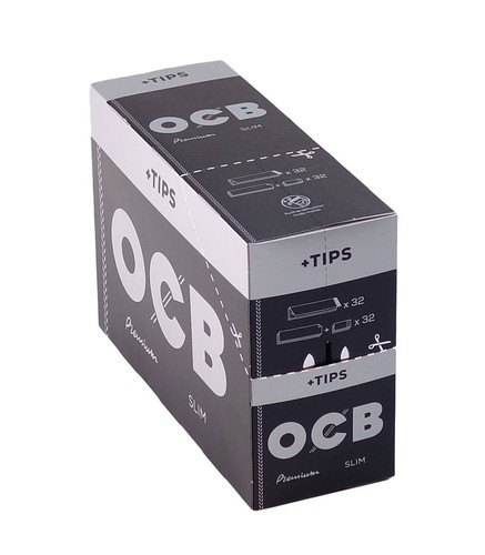 16x OCB King Size Slim Papers+Tips 32 Blättchen und 32 Filtertips pro Booklet - Bild 2 von 3