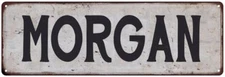 MORGAN Vintage Look Personalized Rustic Chic Metal Sign 106180036383