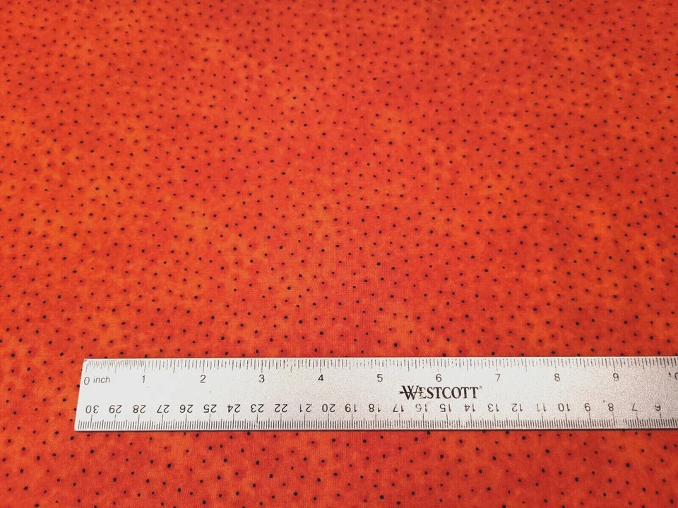Kids Can Quilt BTY Kari Pearson Quilting Treasures Black Dot Dark Reddish Orange - Image 2 of 3