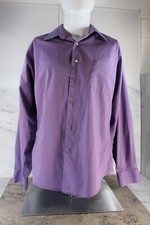 Arrow  Purple Athletic Fit Button-Down Dress Shirt  Sz L 16  34/35