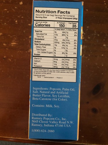 Lot 6 Boxes Cousin Willie's Buttery Explosion Microwave Popcorn (3 Bags Per Box) - Picture 3 of 3