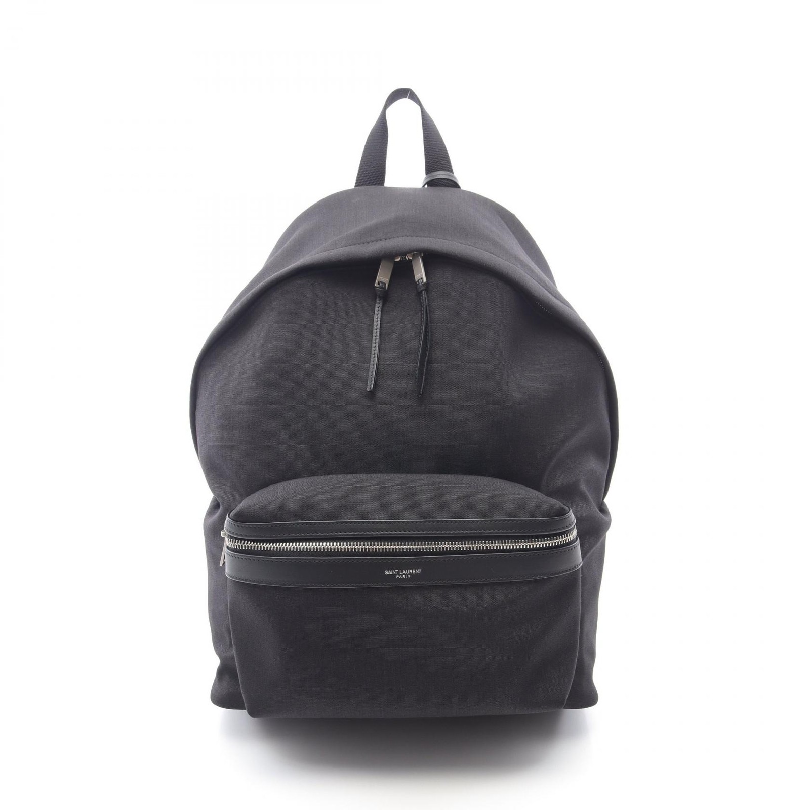 SAINT LAURENT PARIS Borsa Zaino Città 534967 Tela Pelle Nero Usatox