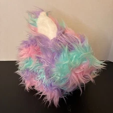 Build a Bear Pastel Fuzzy Bunny Multicolor Plush Toy Stuffed Animal 2019 Rainbow