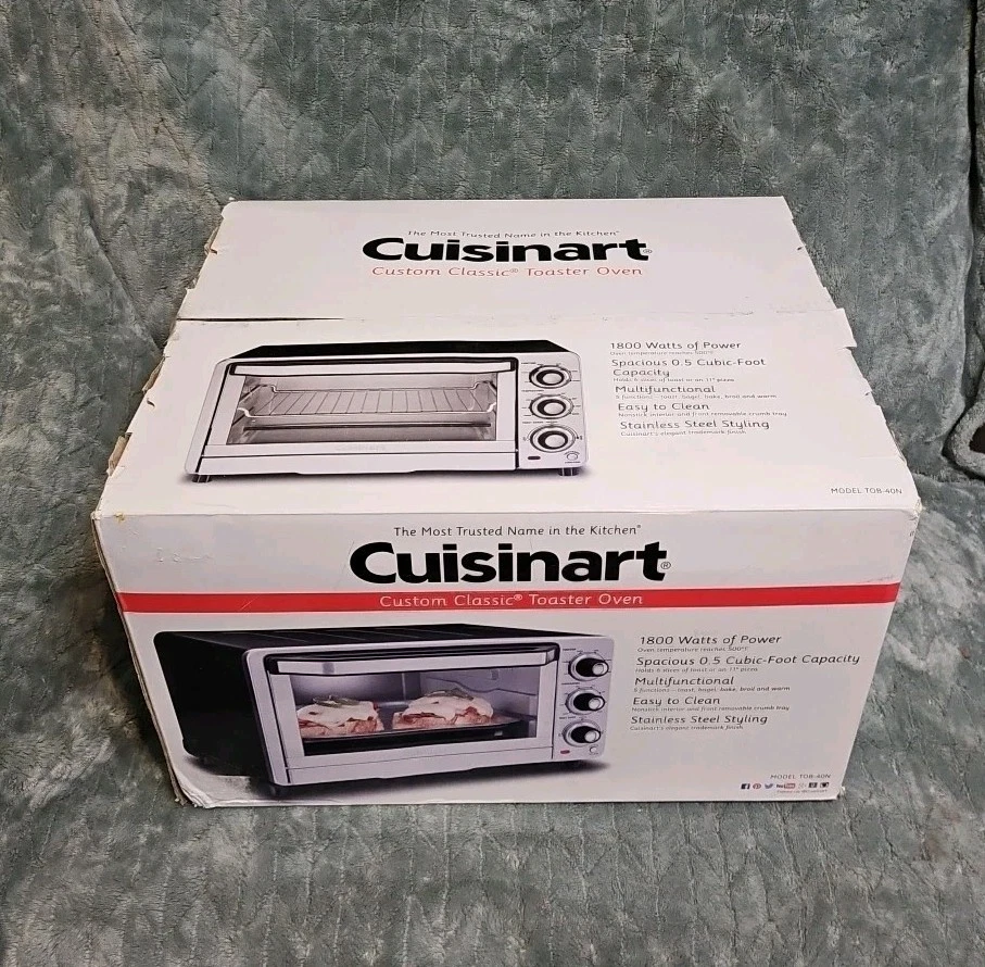CUISINART CLASSIC TOASTER OVEN WITH BROILER MODEL TOB-5 SILVER NOB