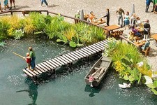 Walthers SceneMaster 949-4156 HO Scale Small Shoreline Pier - Laser-Cut Wood Kit
