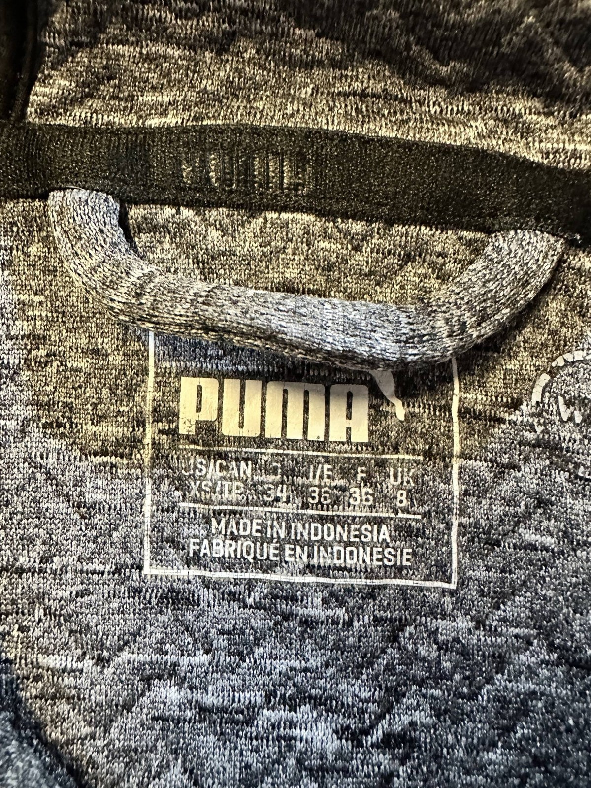 Puma Ladies Full Zip Hooded Sweatshirt XS Silver/Grey image 4