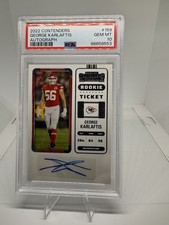 2022 Contenders Rookie Ticket George Karlaftis (RC) Autograph PSA 10 KC Chiefs🔥