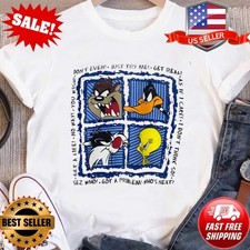 Vintage 90s Looney Tunes Shirt, Tasmanian Devil Daffy Duck Bugs Bunny T-Shirt