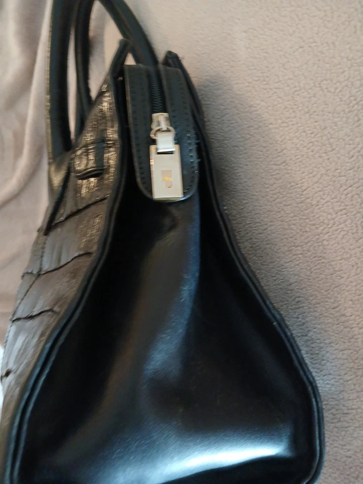 Vintage Bol-Perdix Bag/Bol-Perdix Croc Embossed  Leather - Image 4 of 4