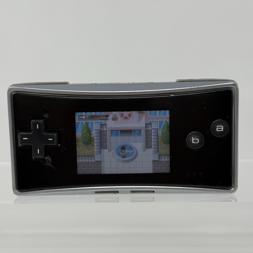 Nintendo Game Boy Micro Handheld Console Black/Silver Headphone Jack OEM Battery