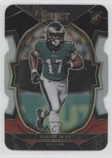 2022 Panini Select Concourse Black & Red Prizm Die-Cut Nakobe Dean #80 1kx5