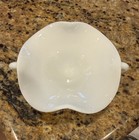Vintage Fenton White Milk Glass Hobnail Handled Candy Dish — photo 4