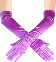 Junart Lange Satin-Handschuhe, Elegante Ellenbogen-Handschuhe FüR Opernparty,