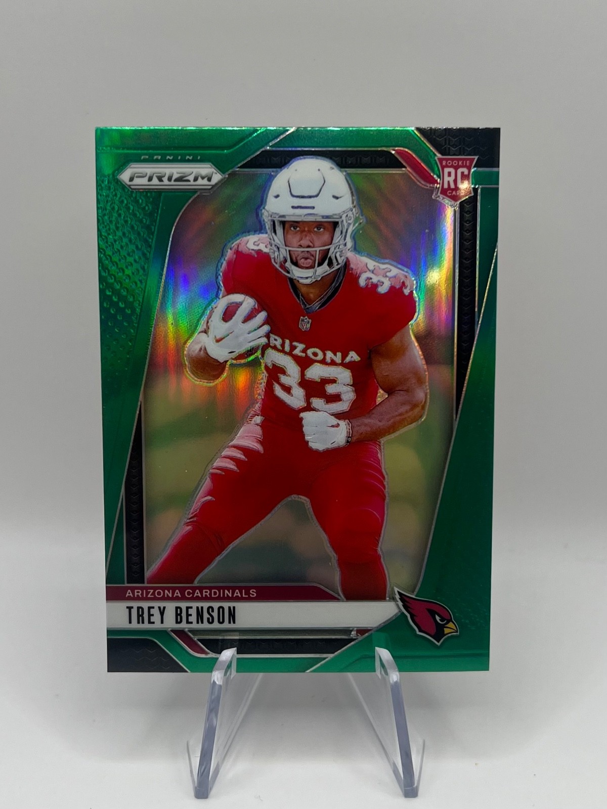 Trey Benson - 2024 Panini Prizm Green #392 RC - Arizona Cardinals Rookie