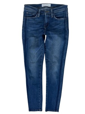 Flying Monkey Blue Dark Wash Low-Rise Skinny Ankle Denim Jeans Women's 25 X 27.5
