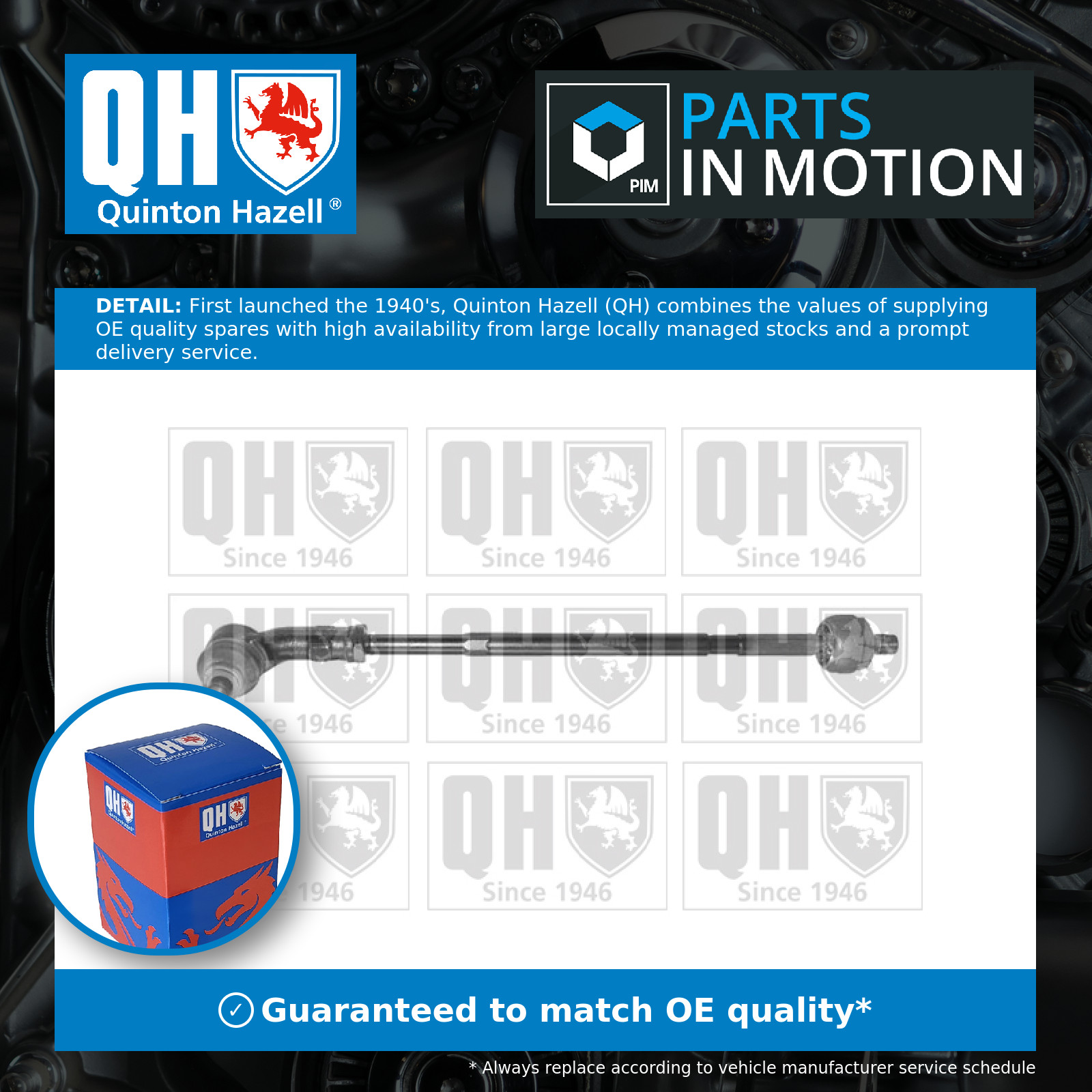 Steering Rod Assembly Left QDL2755S Quinton Hazell 2013301203 2013301603 Quality