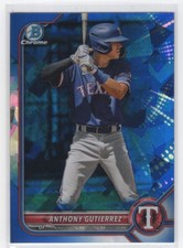 #BDC-110 2022 Bowman Draft Chrome SAPPHIRE Anthony Gutierrez Texas Rangers
