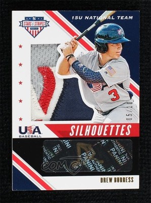 2020 USA Baseball Stars & Stripes Black Gold Prime 5/10 Drew Burress Auto 0j81