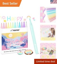 0.7mm Fine Tip Pastel Paint Pens - 12 Colors for Smooth Coloring and Crafting