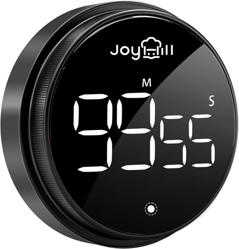 JOYHILL Digital Kitchen Timer, Large LED Display with Magnetic Black - 第 1/7 張圖片