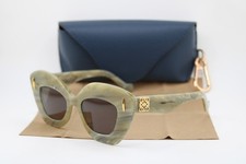 NEW LOEWE LW40127I 60E GREEN HORN GOLD AUTHENTIC SUNGLASSES 48-18