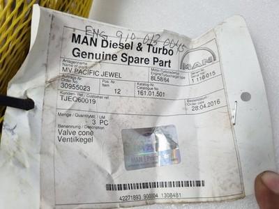 Man Diesel & Turbo 8L58/64 Air Starting Valve Spindle Valve Cone 161.01.501 Item