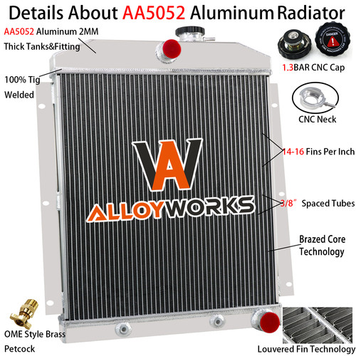 4 ROW RADIATOR For 1947-54 1950 CHEVY 3100 3600 3800 3900 TRUCK PICKUP ...