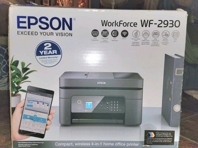 New Epson WorkForce WF-2930 Wireless Color All-in-One Inkjet Printer No Ink NOB