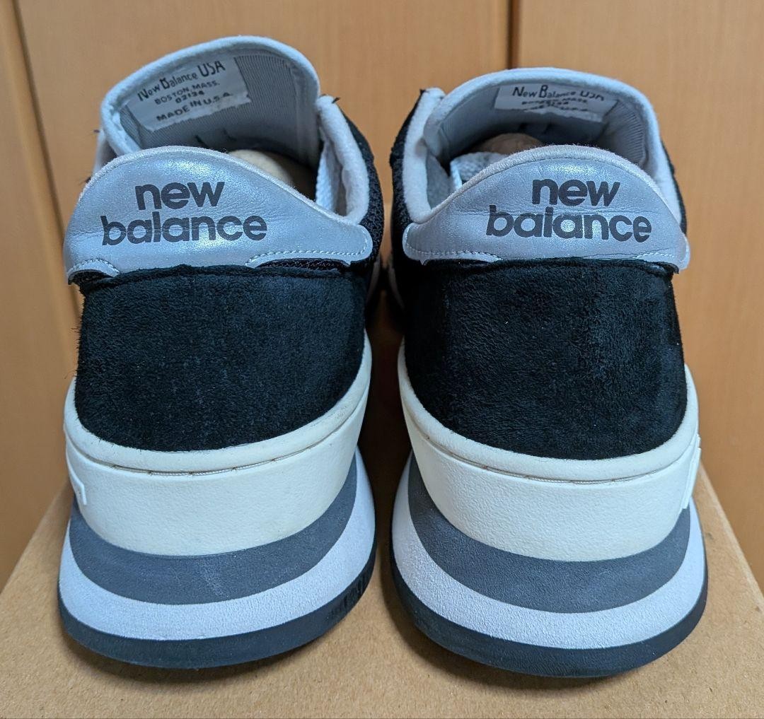 New Balance M990BK1 990 V1 Made in USA Black Suede Mesh 26.5cm Pre-Owned image 6
