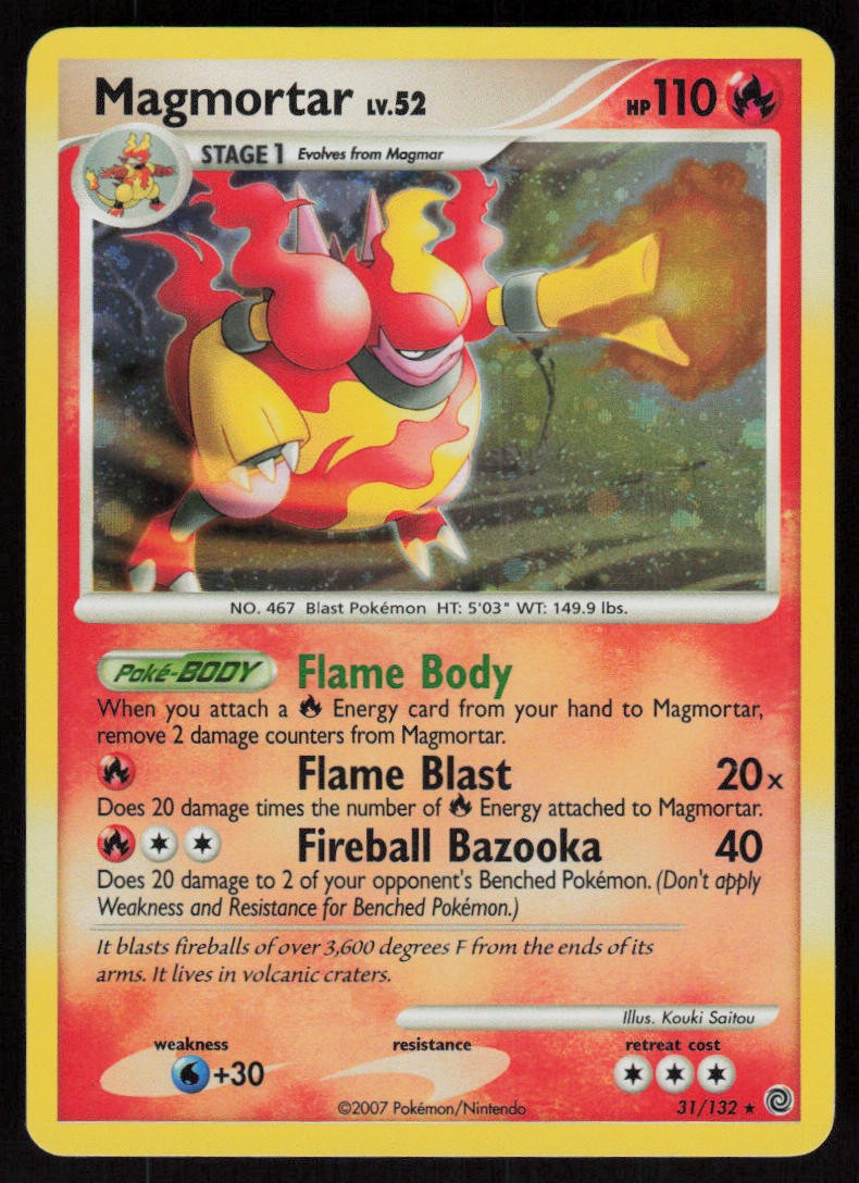 Magmortar - 31/132 (Secret Wonders) Holo 031/132 Holo Rare Deck Exclusives LP