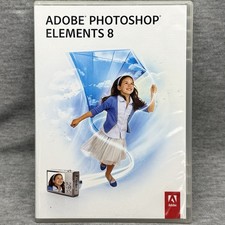 Adobe Photoshop Elements 8 w/ Serial Number DVD-PC, 2009 Computer Software