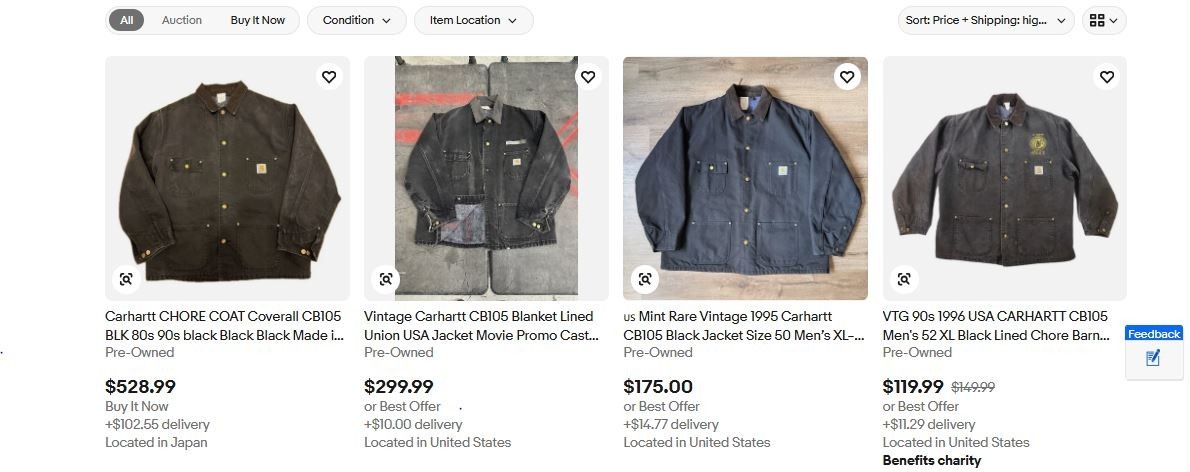 New Carhartt CB105 Chore Barn Coat Blanket Lined sz 46 made in USA thumbnail 10