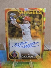 2024 Topps Gilded Nolan Schanuel Rookie On-Card Auto Rose Gold /25 Angels RC