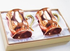 Japanese Pure Copper Beer Mug Pair Set Tsubame Made in Japan 570ml Gift Box