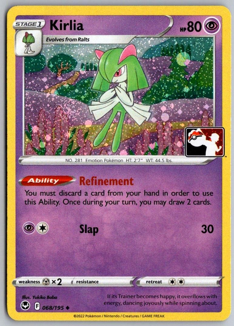 Kirlia 068/195 Prize Pack Series 3 (Cosmos Holo) Play Pokemon Stamp SIT LP/NM