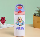 Personalised Drink Water Bottle Elsa Girl Child Kids School Birthday Christmas
