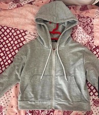 Damen Kapuzenpullover Hoodie Grau S Fleece mi...