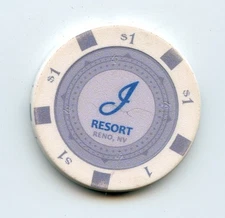 1.00 Chip from the J Resort Casino Reno Nevada